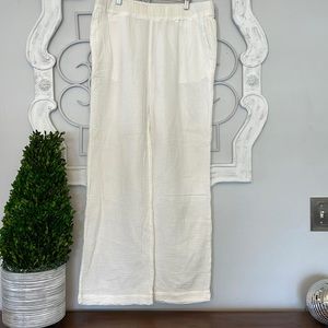 Faherty 100% Organic Cotton White Pants Size Large
